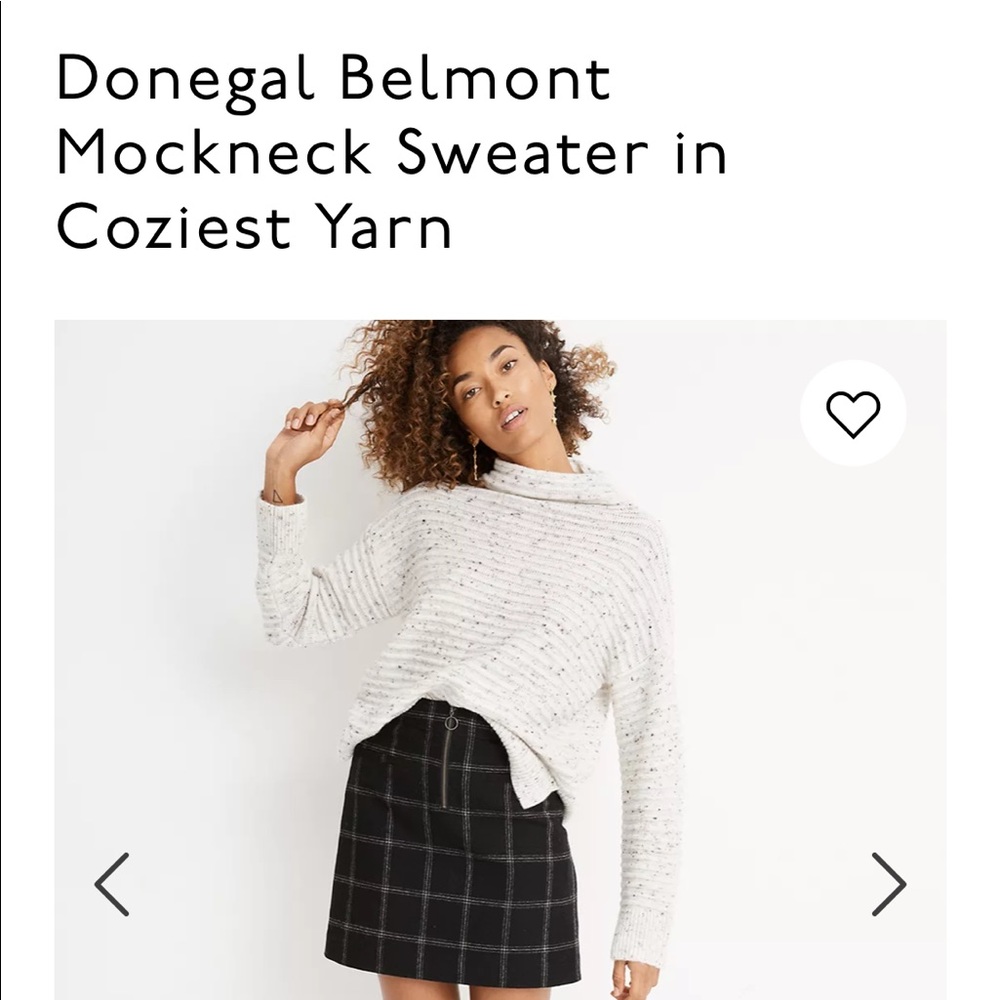 Madewell Belmont Mockneck Sweater in Coziest Yarn